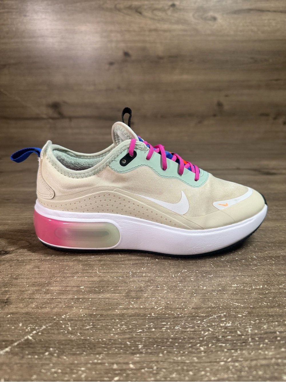 Nike Air Max Dia Womens 5.5 Fossil Pink Blue CI3898-200 Running Sneakers